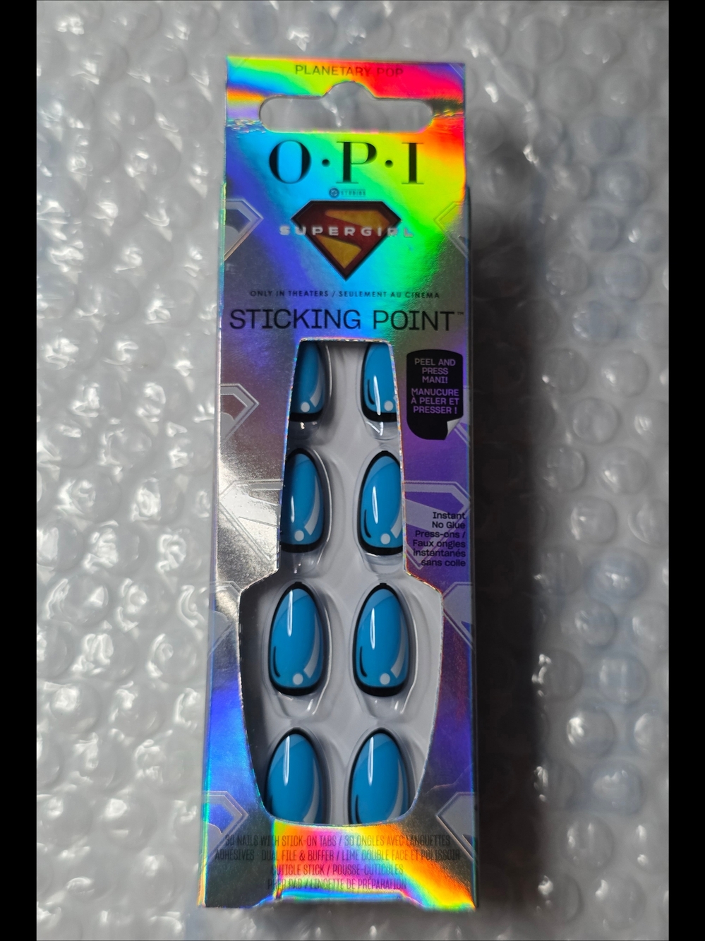 OPI Bright Blue Teardrop Press-On Nails